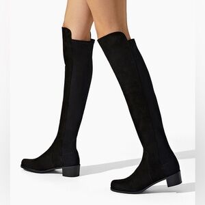 Stuart Weitzman 5050 Over The Knee Boots Black Nappa Leather